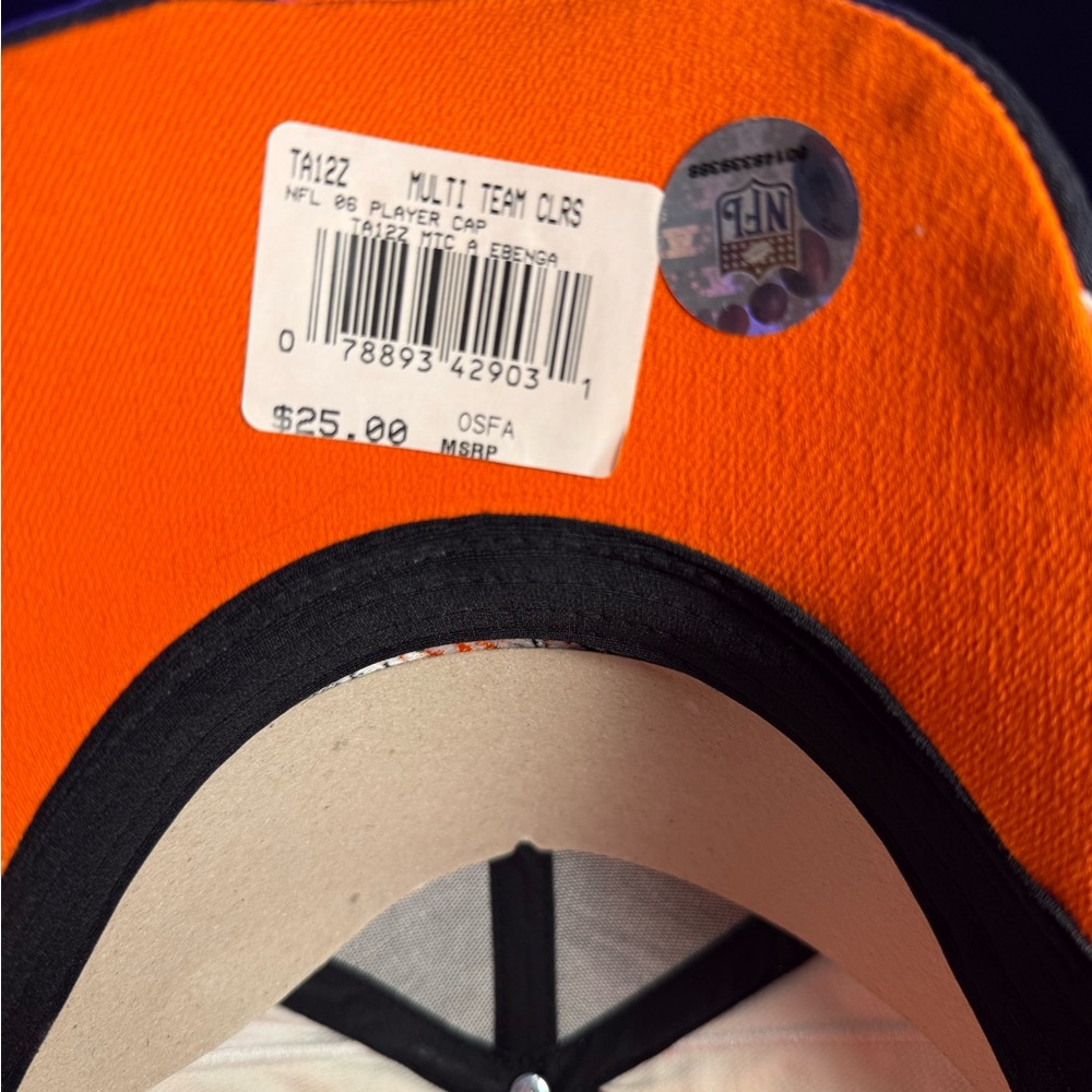 NFL/Reebok Cincinnati Bengals Orange and Black Cap NWT Stitched on Logo - Picture 7 of 8
